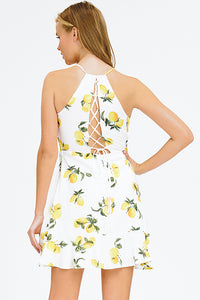 Give Me Lemons Boho Mini Dress